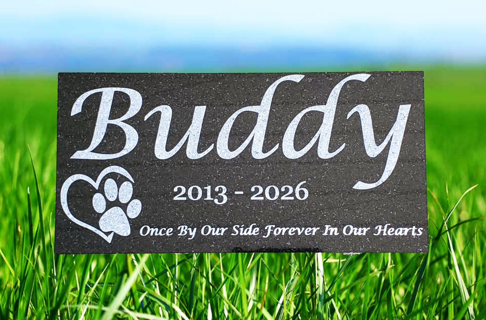 Grave Marker Headstone Garden Pet Loss Memorial Burial Stone Granite Plaque t23