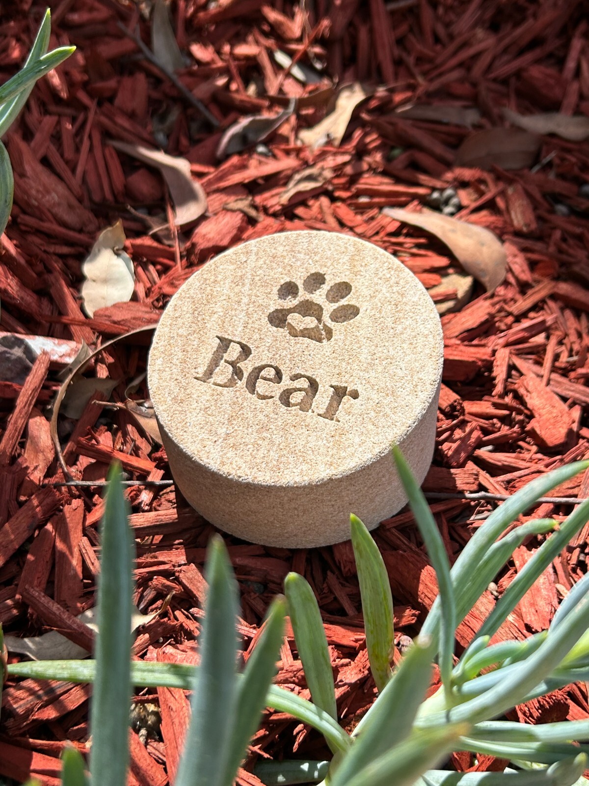 Memorial Keepsake for Pets Personalised Sand stone