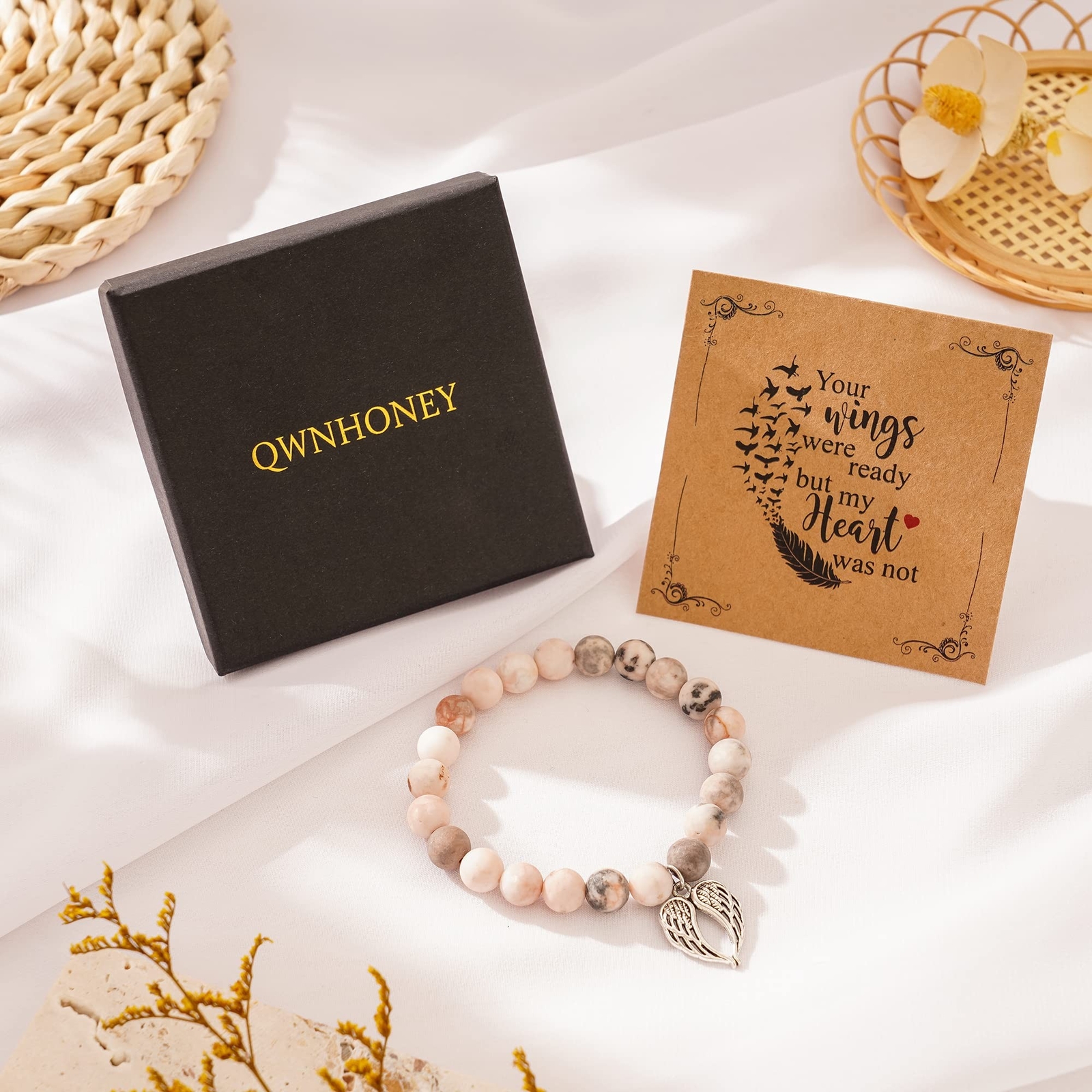 QWNHONEY Memorial Gifts for Loss of Loved Sympathy Remembrance In Memory of M…