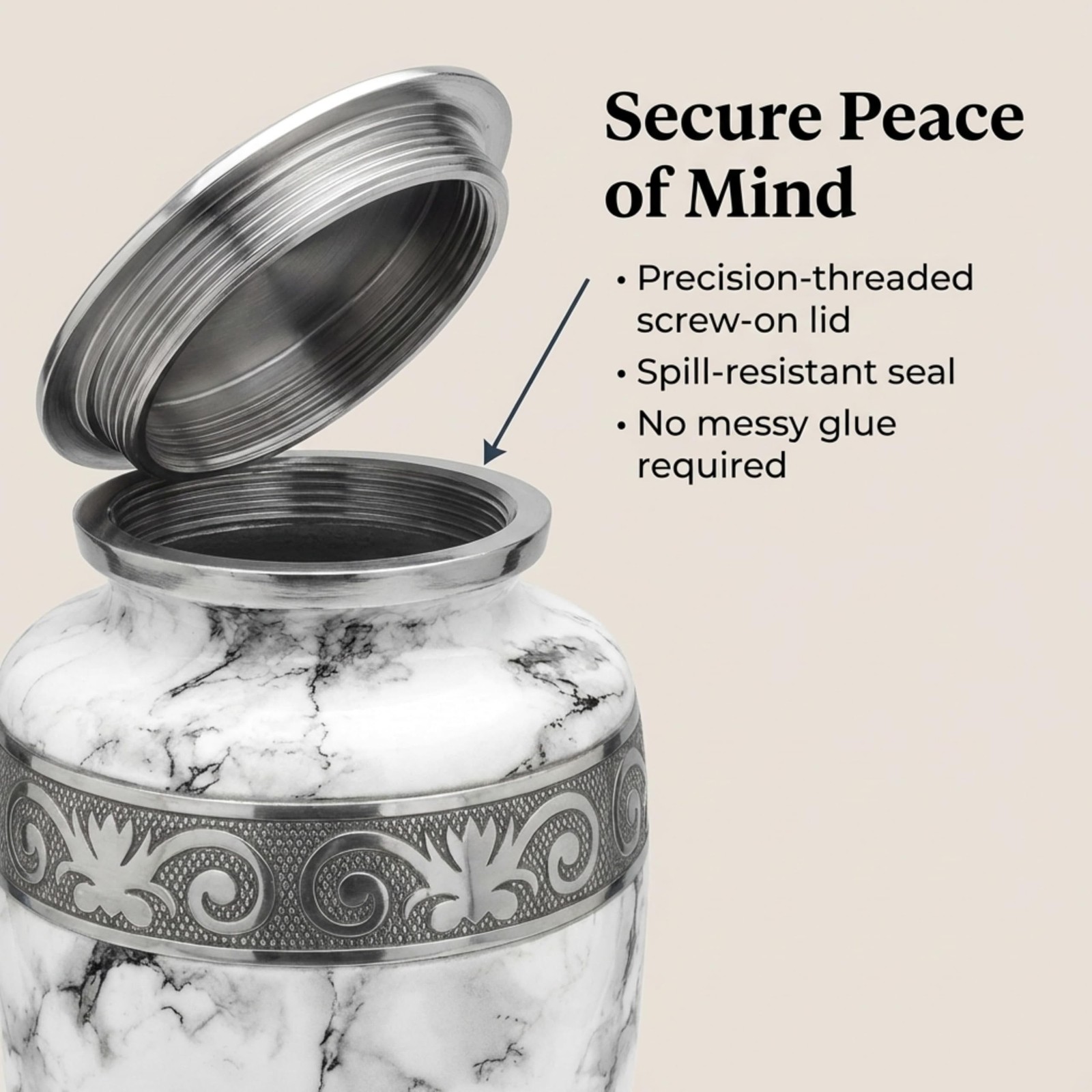 Urn for Ashes Adult Male – Cremation Urn for Human Ashes Adult, Large 200