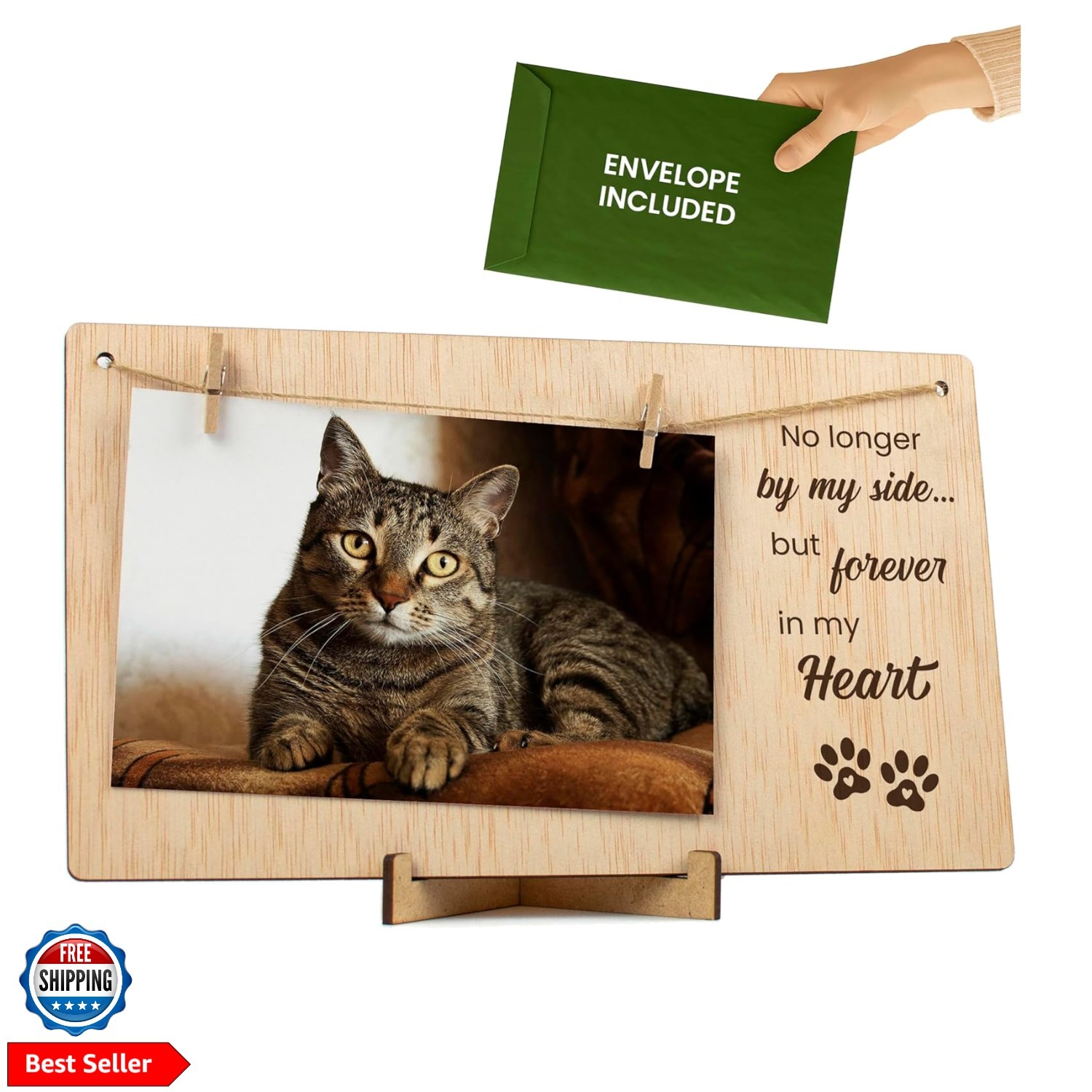 Pet Memorial Picture Frame, Sympathy Gifts for Loss of Dog or Cat, Bereavemen…