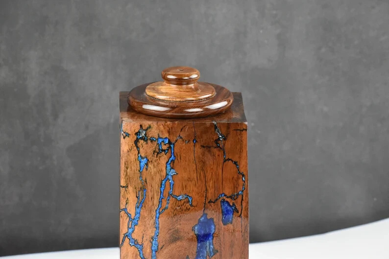 Wooden Urns for Human Ashes Adult Male Female – Cremation Urn Large Wood Urn Box