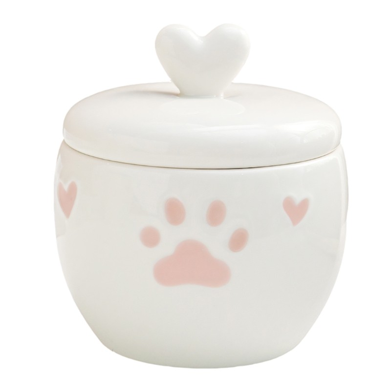 Small Ceramics Pet Ashes Sealing Box Engraves Memorial Keepsakes Cats or Dogs