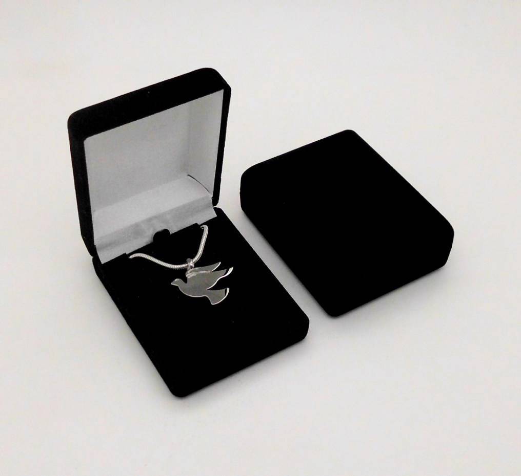 316L Stainless Steel Peace Dove Memorial Keepsake Cinerary Urn Pendant Jewellery
