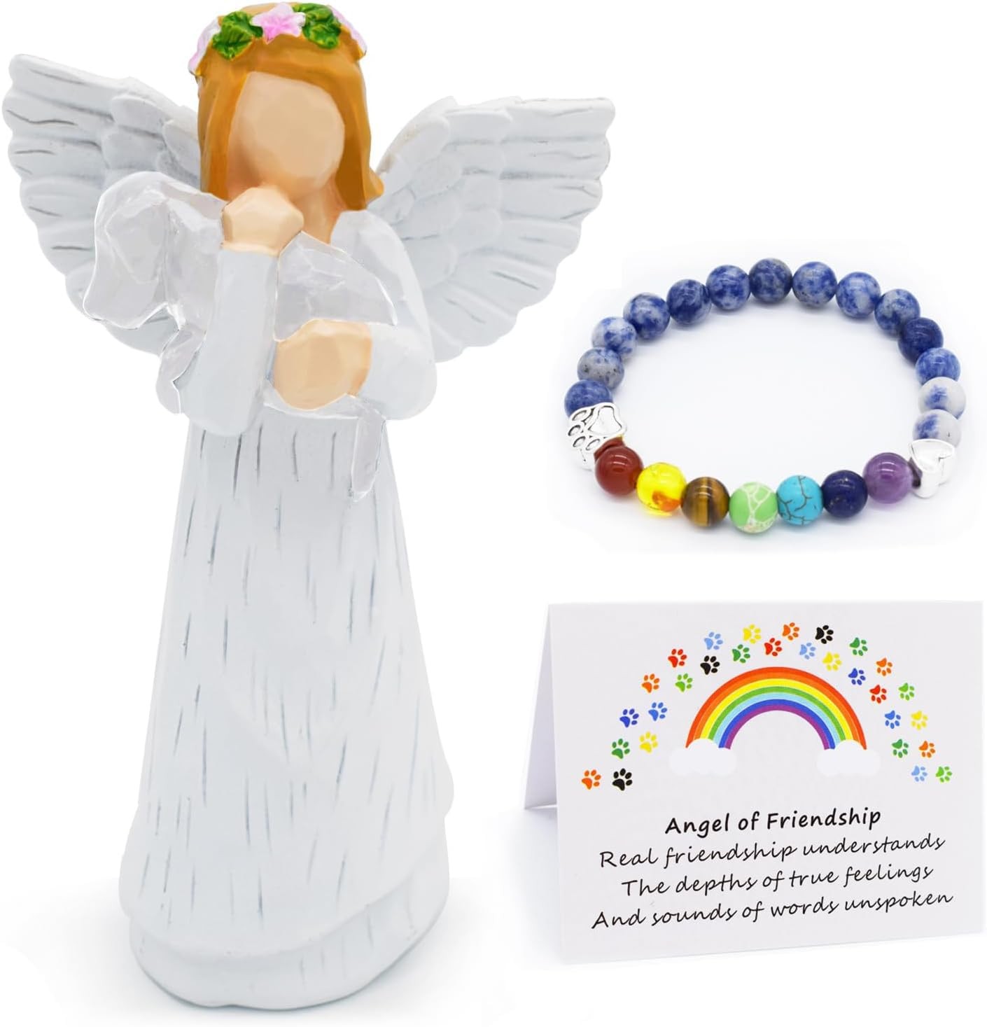 Angel of Friendship Pet Memorial Gift – Dog Remembrance Angel Figurine with 7…