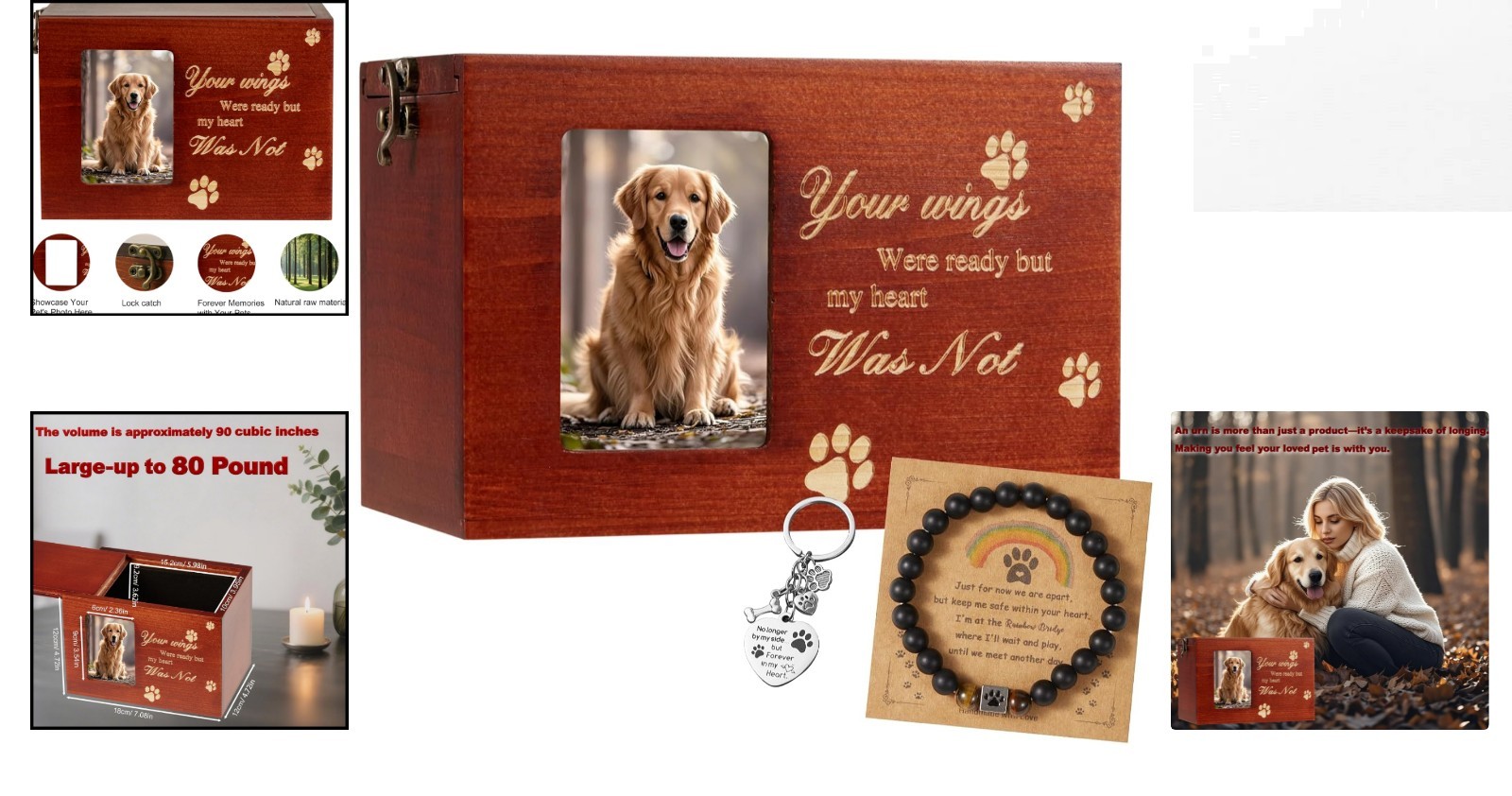 High-Quality Pet Memorial Urn for Large Dogs and Cats – Comforting Keepsake
