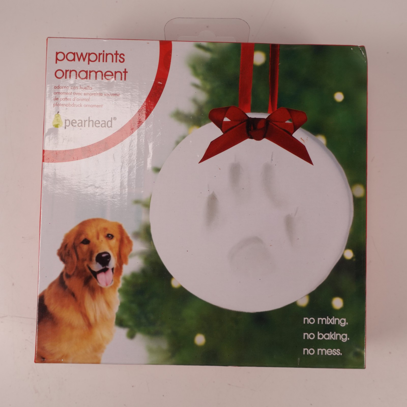 Pearhead Pawprints Ornament Pet Memorial Keepsake Kit Dog Cat Paw Print DIY