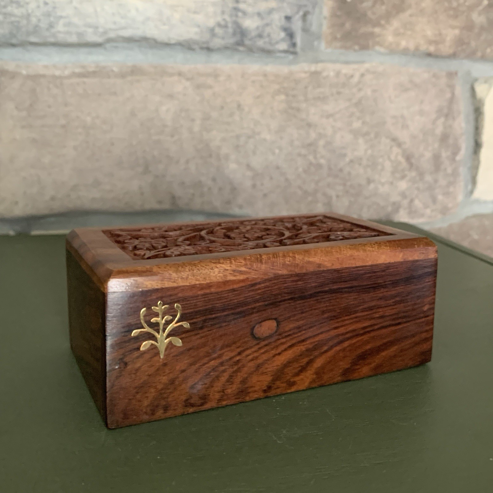 Small Wooden Memorial Keepsake Urn Box Cremated Remains of Pets/Cat/Dog 5”