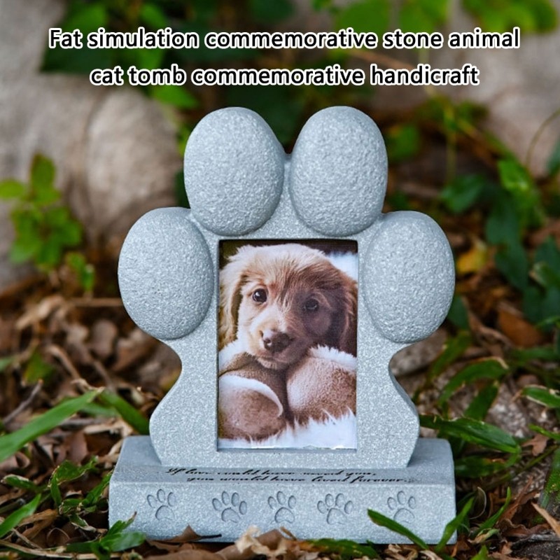 Weatherproof Memorial Stone for Pet Indoor or Outdoor Display Sculpture