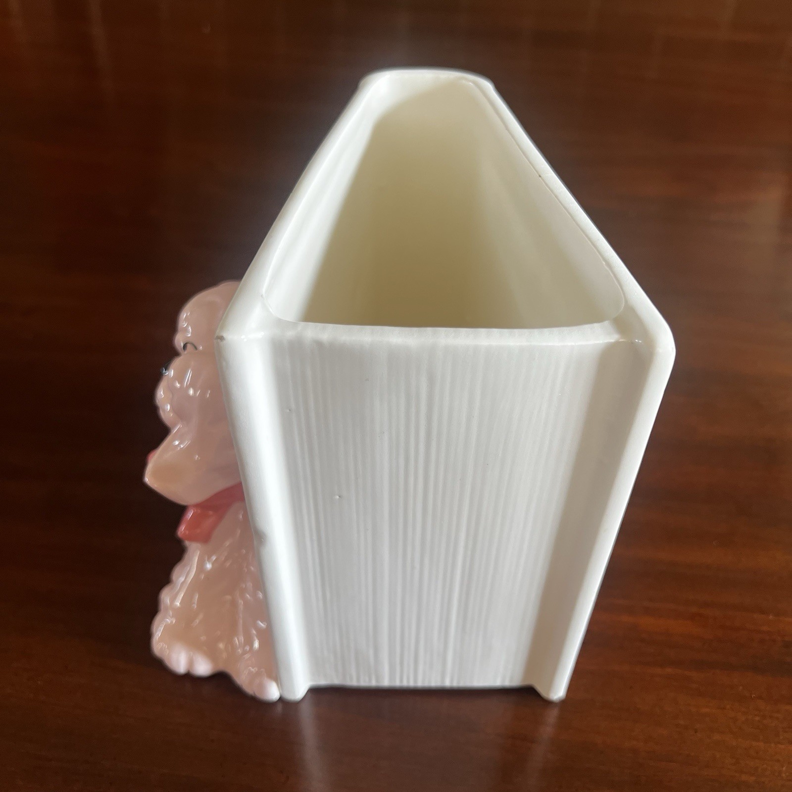 6.5” Vintage Lefton Puppy Dog Planter Napco Japan Ceramic Our Baby Memorial Gift