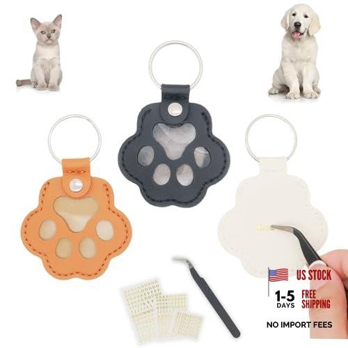 3 Pack Pet fur Keepsake DIY Cat Hair Keychain Kit Customization Memorial Gift