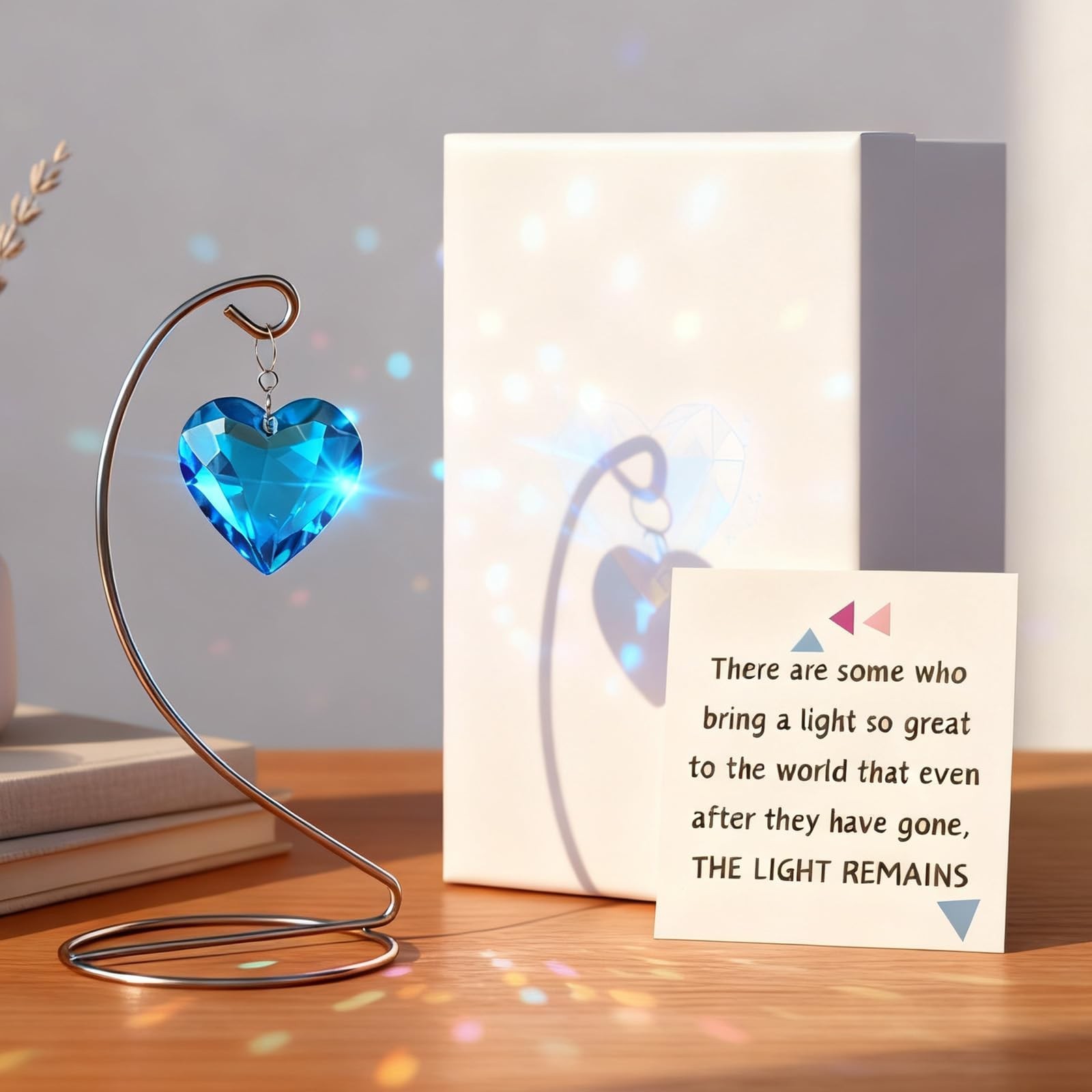 Novabright Tabletop Sympathy Gift with Stand Crystal Suncatcher Ornament Chri…