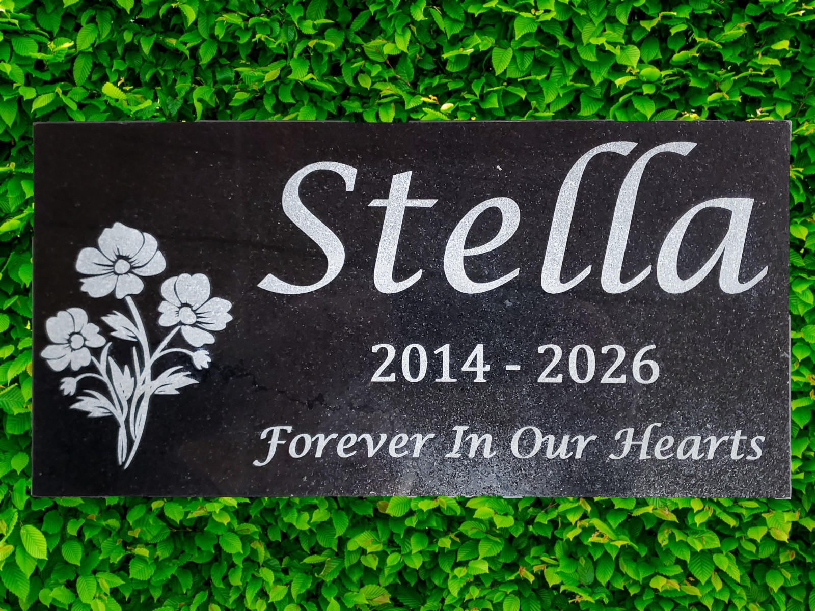 Custom Engraved Granite Pet Memorial Stone – Grave Marker & Headstone Plaque t21