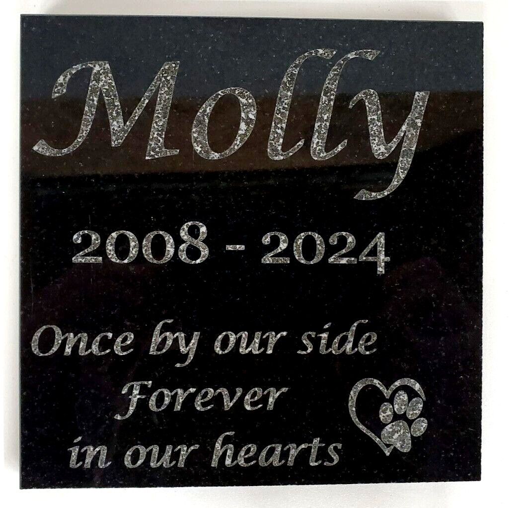 Pet Memorial Grave Stone Garden Headstone Cemetery Marker for Cat or Dog d2