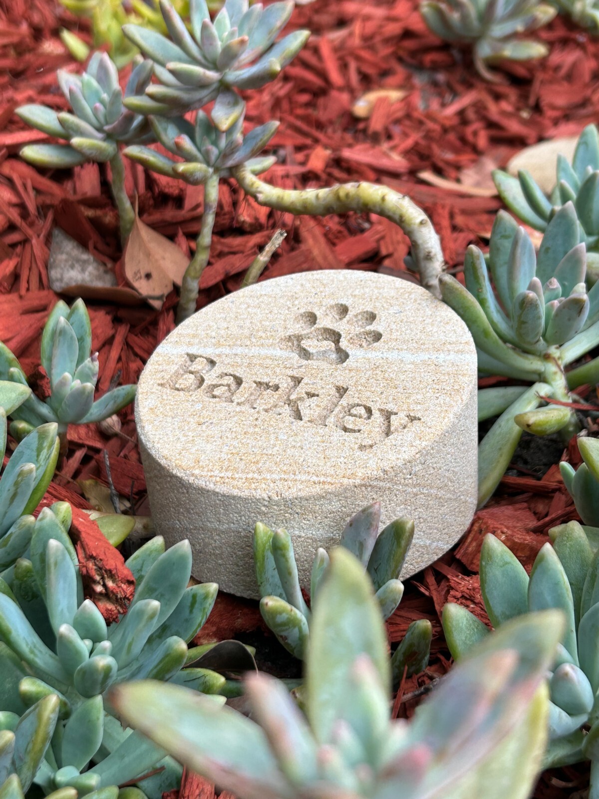 Memorial Keepsake for Pets Personalised Sand stone