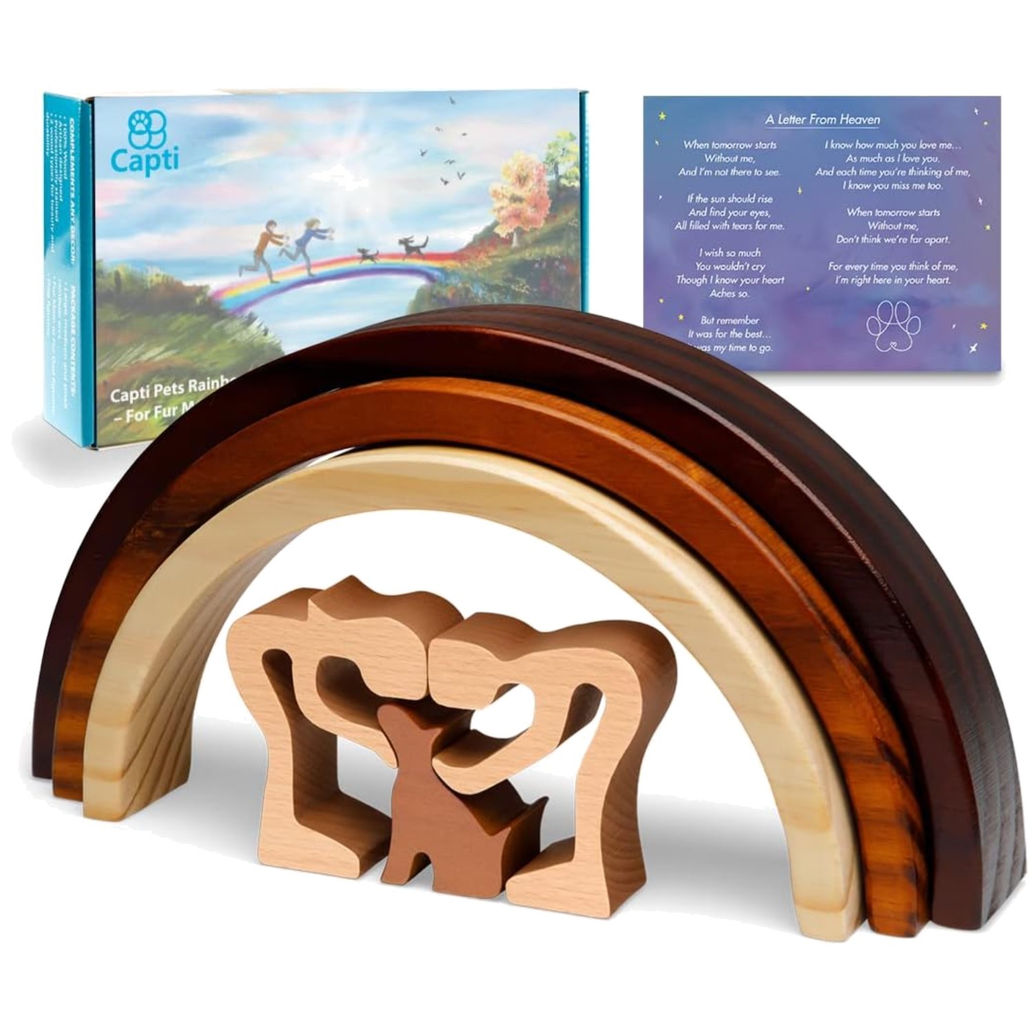Handcrafted Rainbow Bridge Pet Memorial – Dog Sympathy
