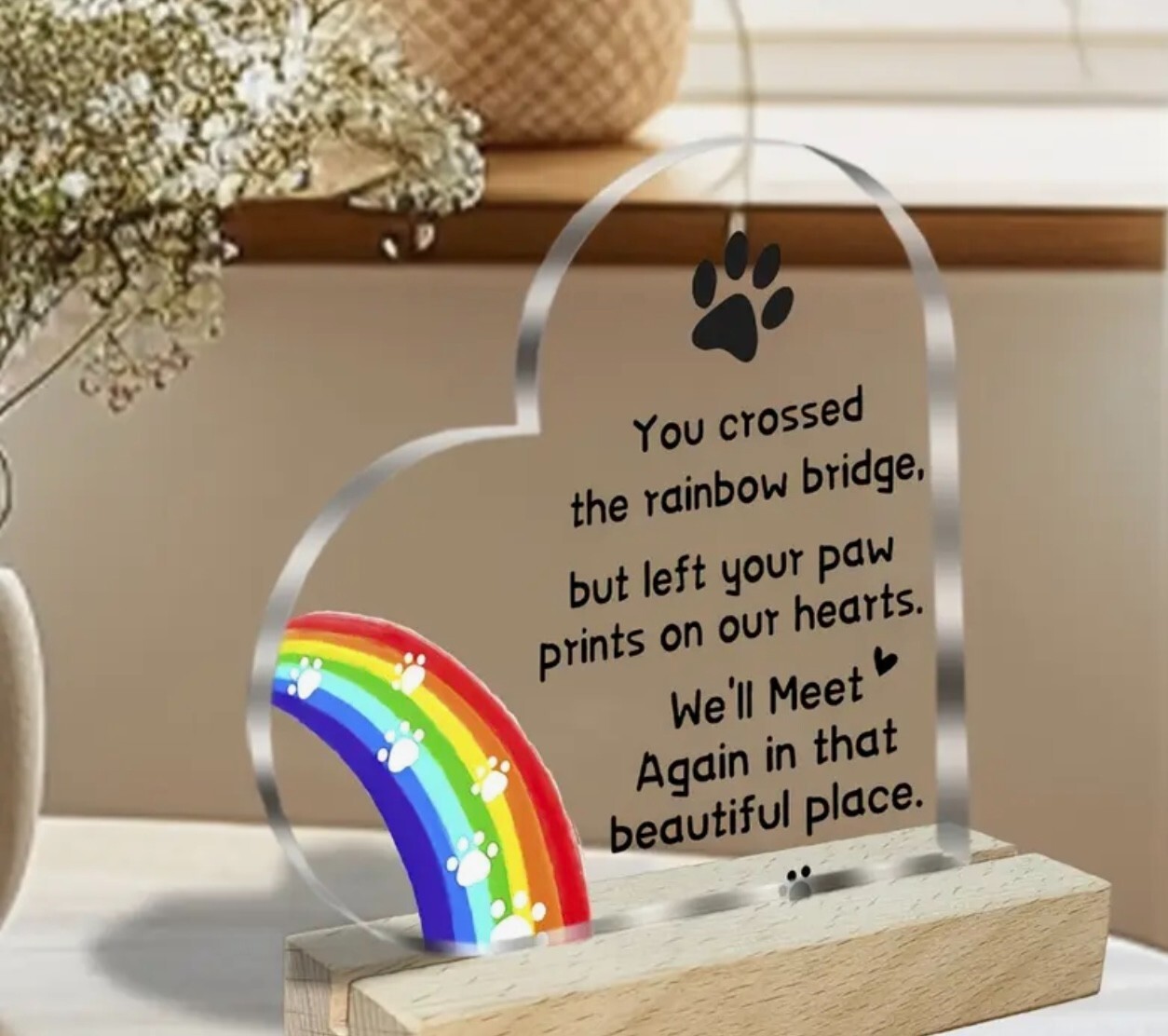Pet Memorial Heart Remembrance and Bereavement Gift, 12 Variants For Pet Lovers