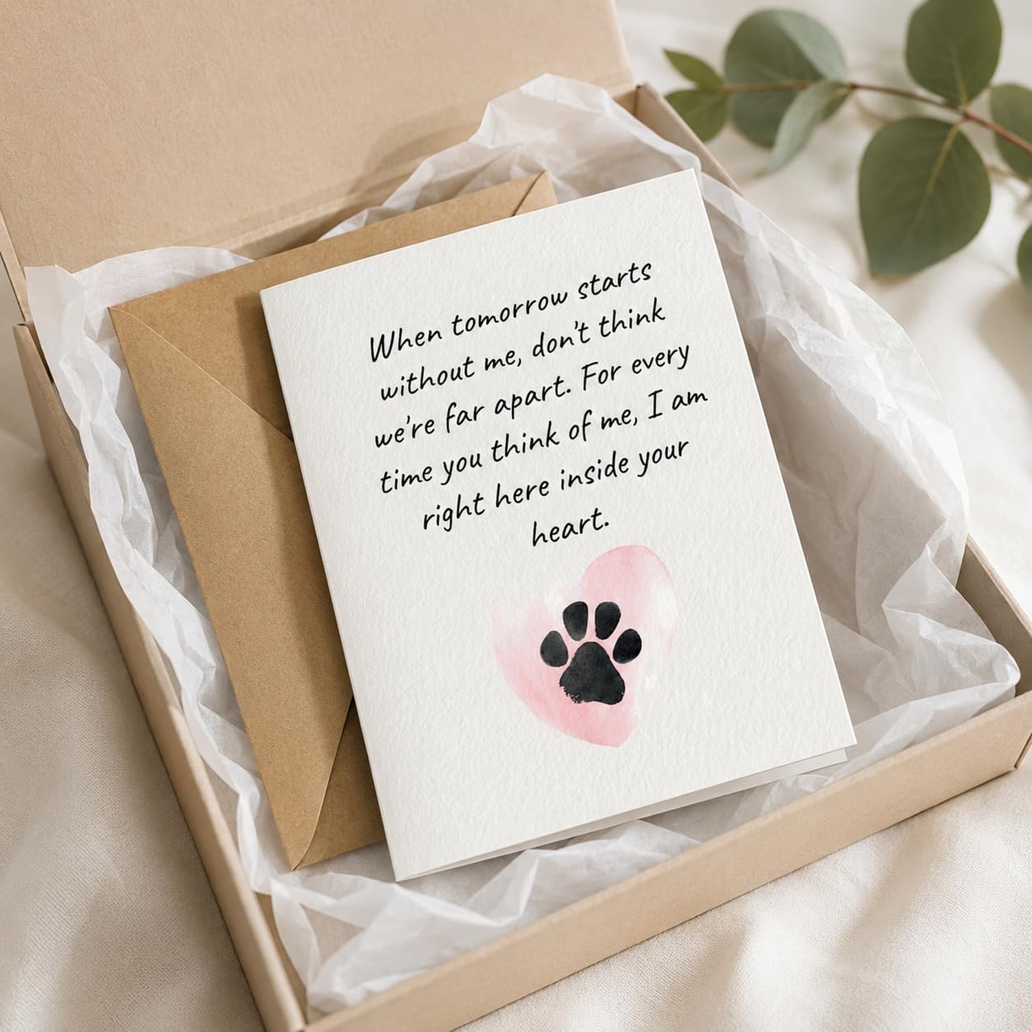 Pet Sympathy Card – Loss of Dog or Cat Bereavement Card, Thoughtful Pet Lo