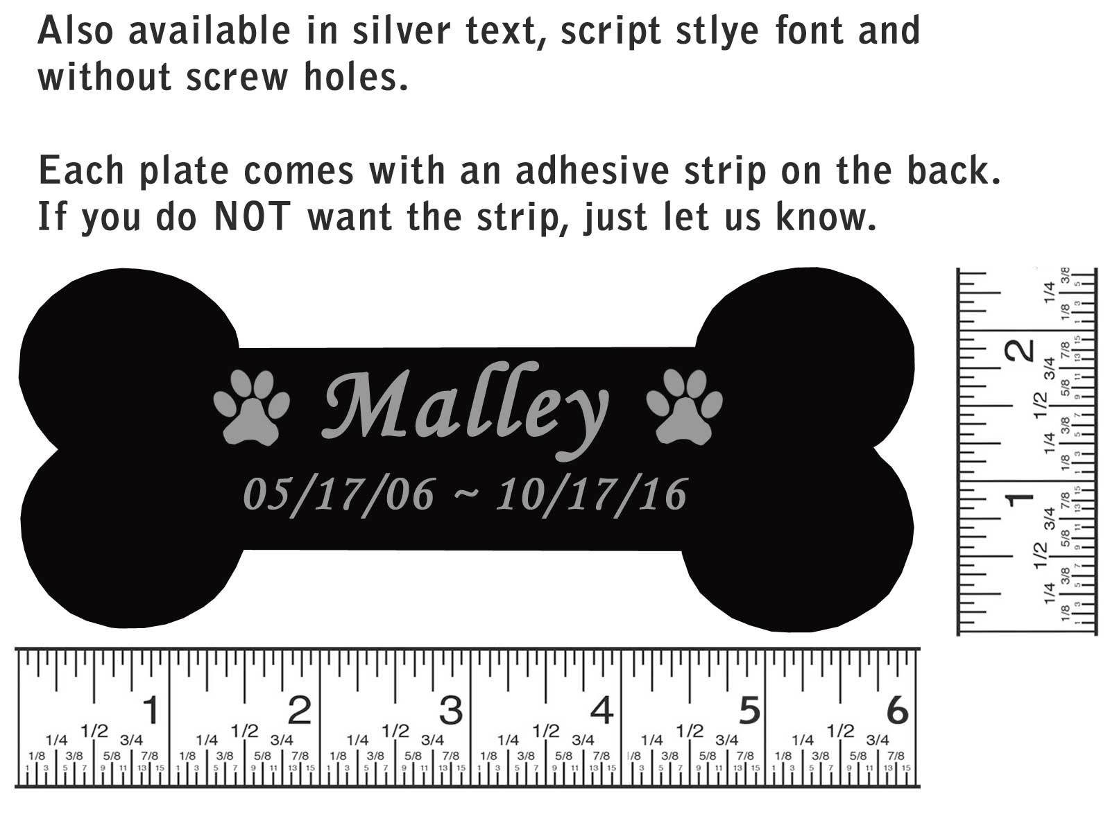 Large Engraved Dog Bone Pet Memorial Plate – Great for Fund Raisers Dog Parks