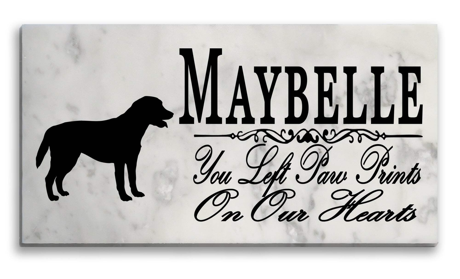 Lab Memorial Stone Personalized Labrador Garden Rock Grave Marker Outdoor or Ind