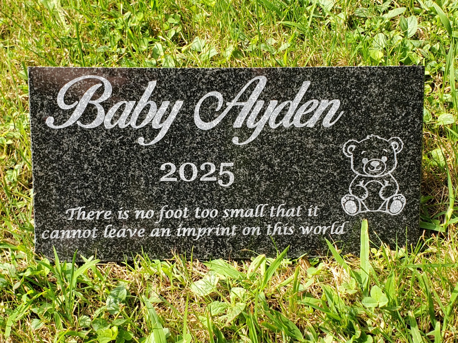 Custom Baby Grave Marker Custom Infant Headstone Child Garden Memorial Stone t15
