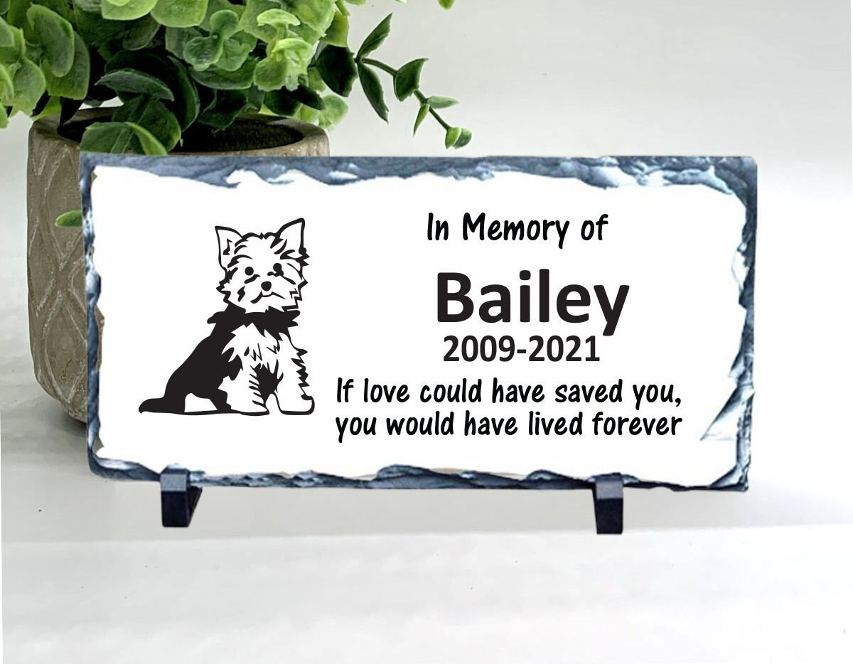 Yorkie Memorial – Personalized Pet Memorial Stone – Dog Loss sympathy Gift