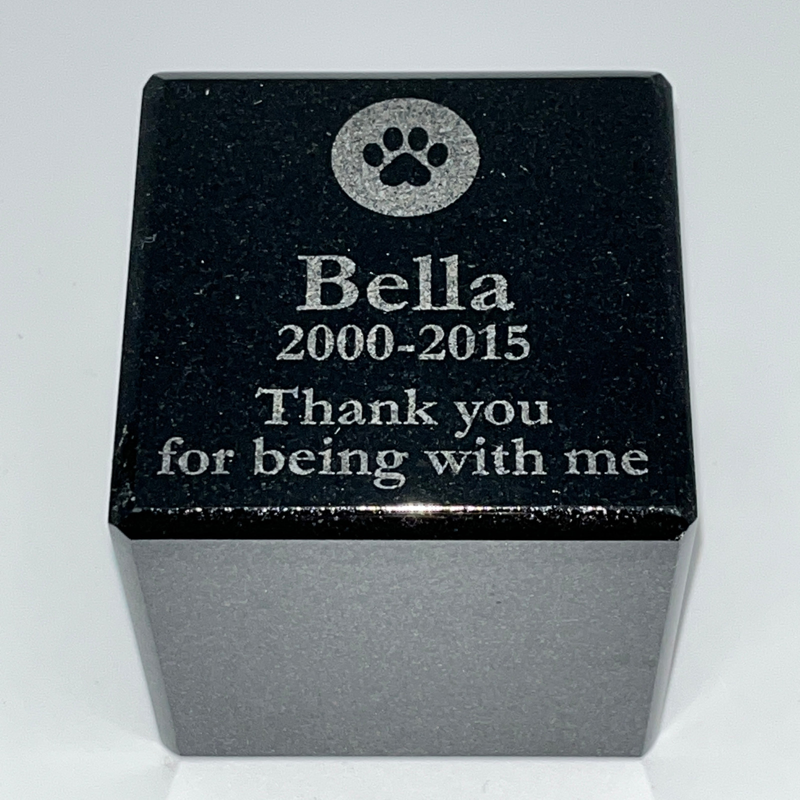 [Made in Japan · Pet Memorial Stone] Memorial Stone Cube | Natural Black Granite