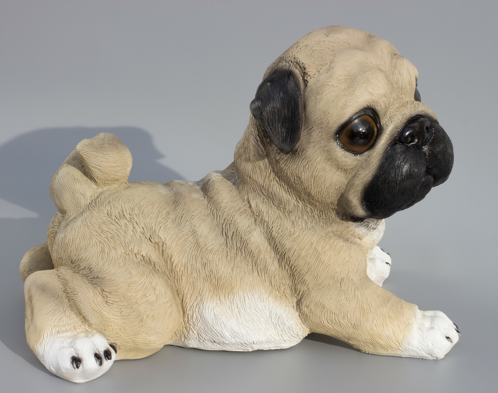Pet Cremation Urn Pug Dog Ashes Memorial Statue Grave Ornaments Animal Realistic