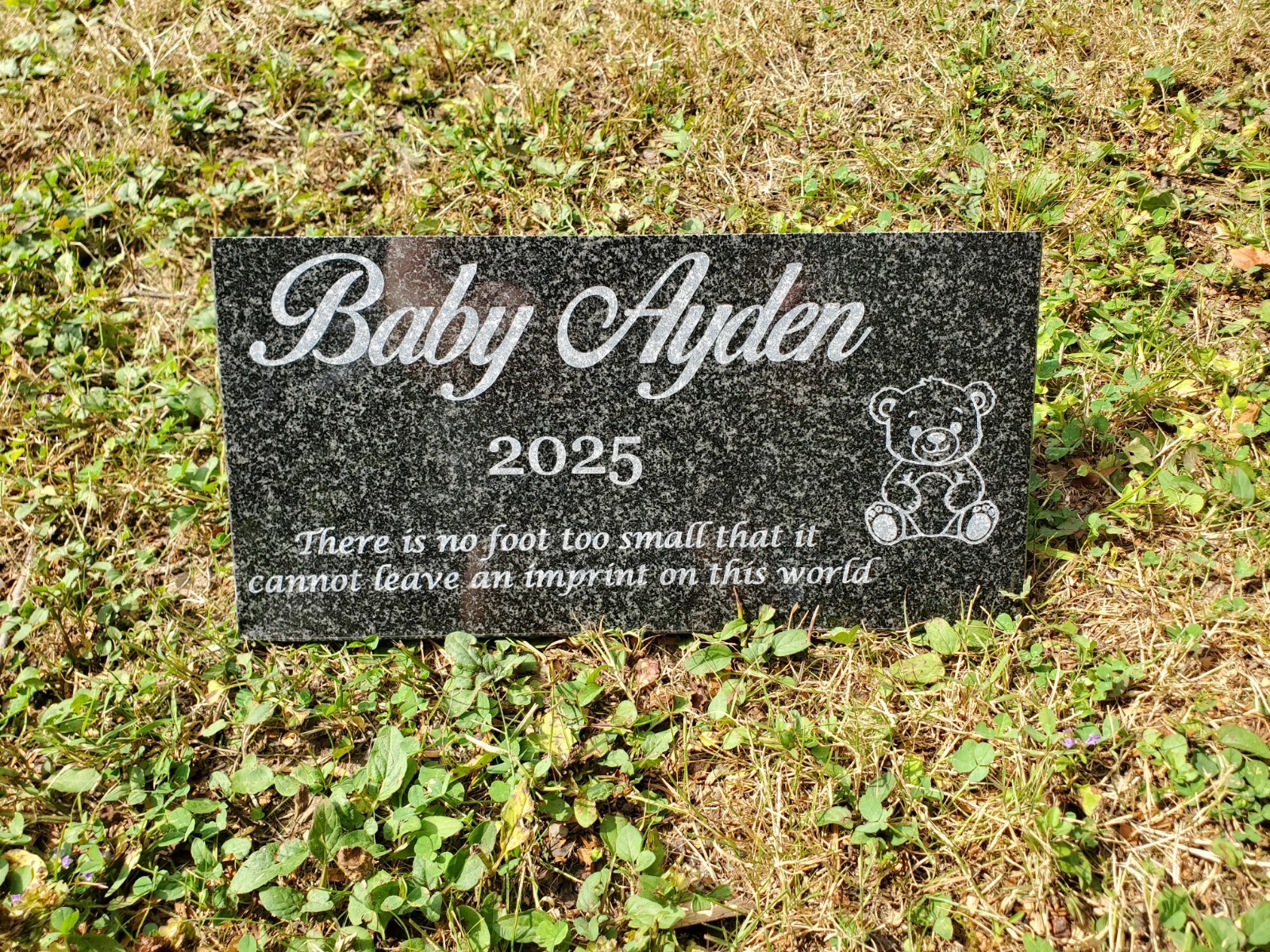 Custom Baby Grave Marker Custom Infant Headstone Child Garden Memorial Stone t15