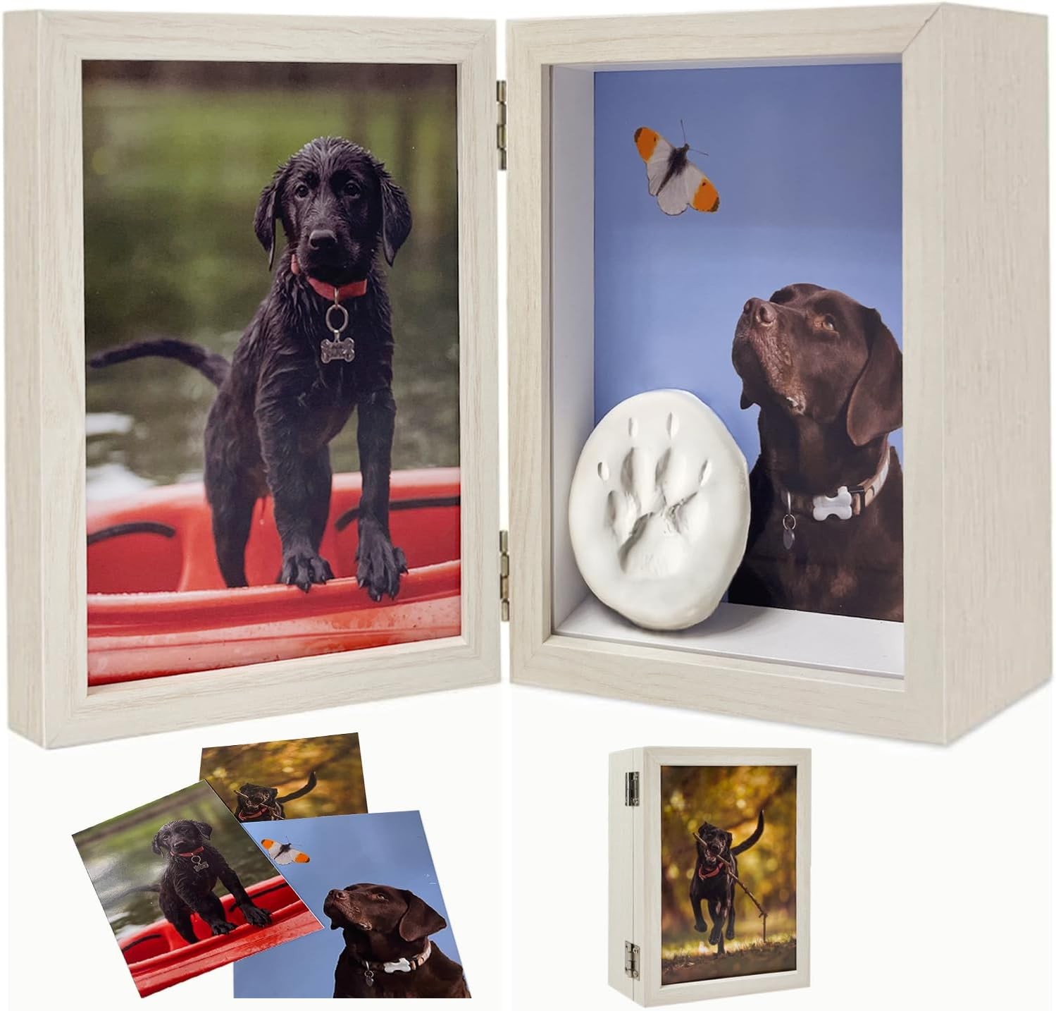 5×7 Pet Memorial Picture Frame Shadow Box for Dogs and Cats Frame Keepsake