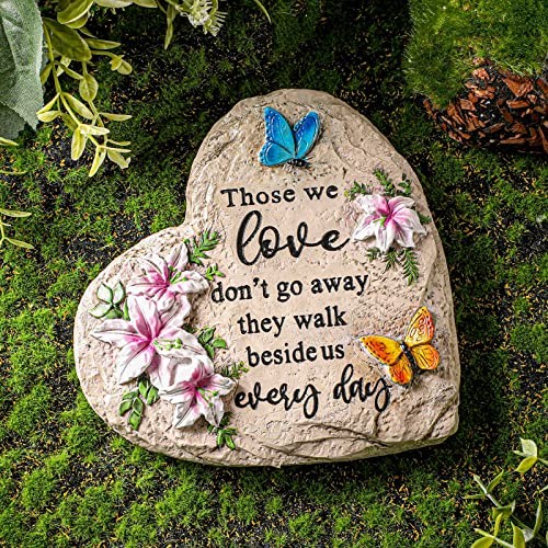 Memorial Garden Stone Sympathy Gift for Loss of Loved One Stepping 6 Inch