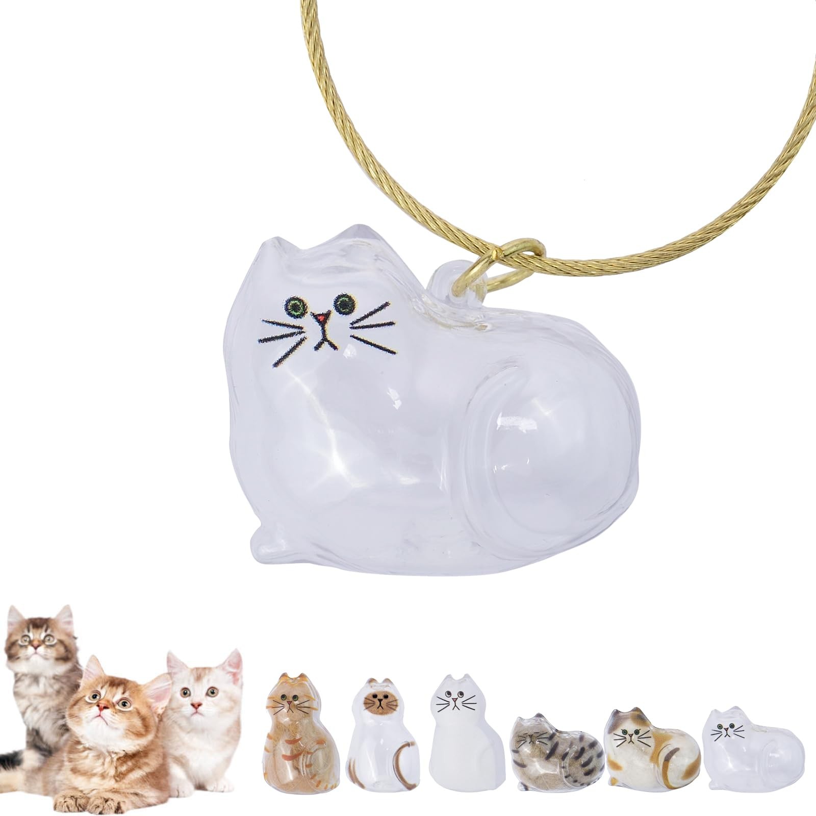 Cat Hair Storage Keychain,Transparent Cat and Dog Hair Storage Capsule,Welldo…