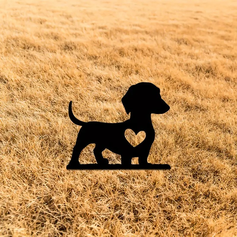 Dog Memorial Garden Stake Grave Marker Pet Loss Yard Decor Gift Heart
