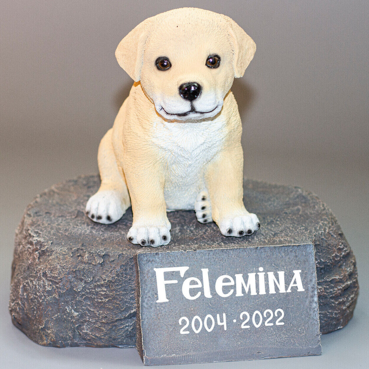 Labrador Urn Dog Ashes Memorial Stone Figurine Pet Grave Marker Casket Keepsake