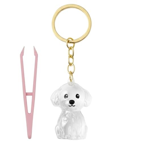 Cat/Dog Hair Collector Keychain Charm Memorial Bottle Memorial Storage Dog 1