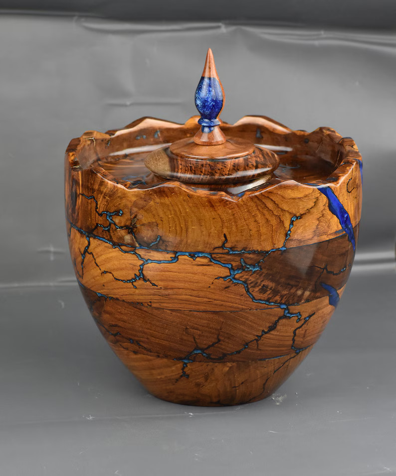 Wooden Urns for Human Ashes Adult Male Female – Cremation Urn Large Wood Urn Box