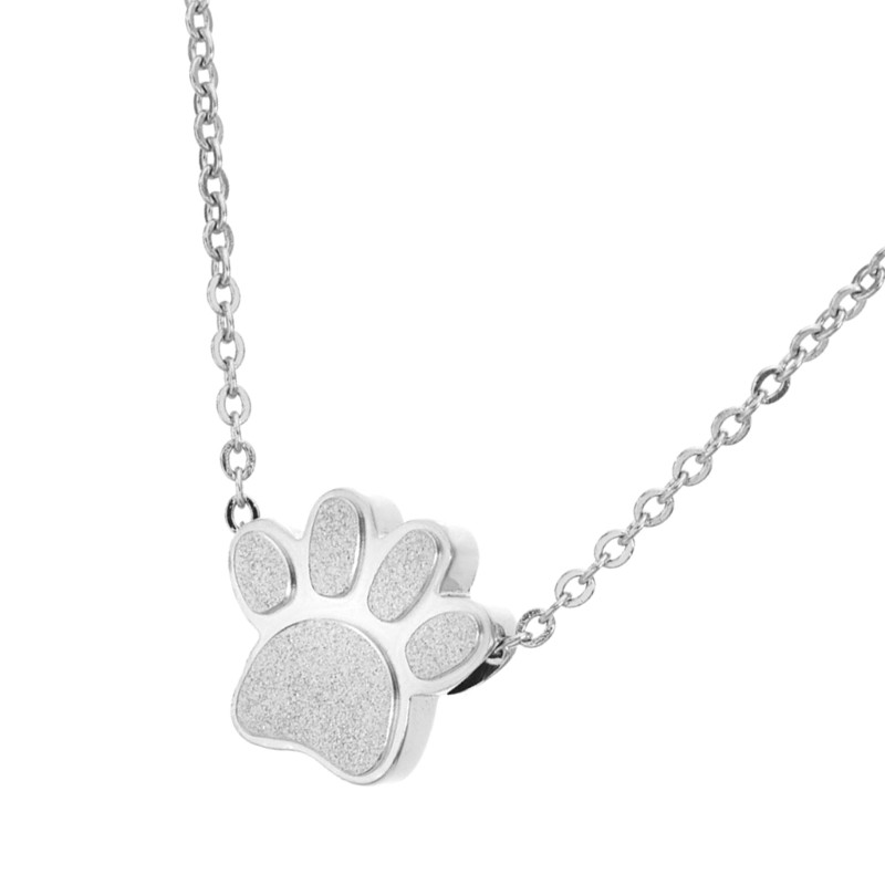 Pet Urns Necklace Paws Urns Pendants for Dog Pet Cremation Jewelry for Ashes