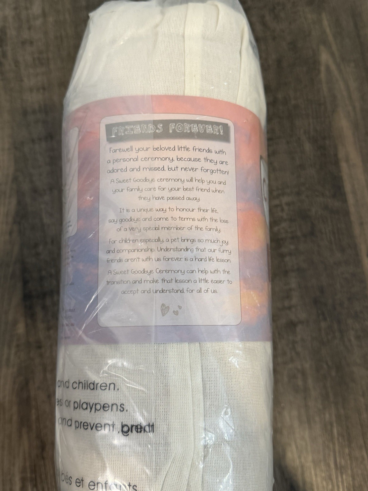 Sweet Goodbye Cocoon for Pet Burial & Cremation Premium Wool Natural Color Small