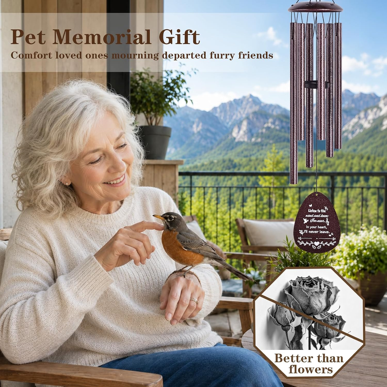 Pet Memorial Gifts for Dogs, Cat Memorial, Pet Memorial Wind Chime