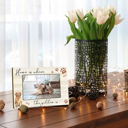 Pet Picture Frame, Dog Lover Gifts for Women Memorial Gifts Golden Retriever