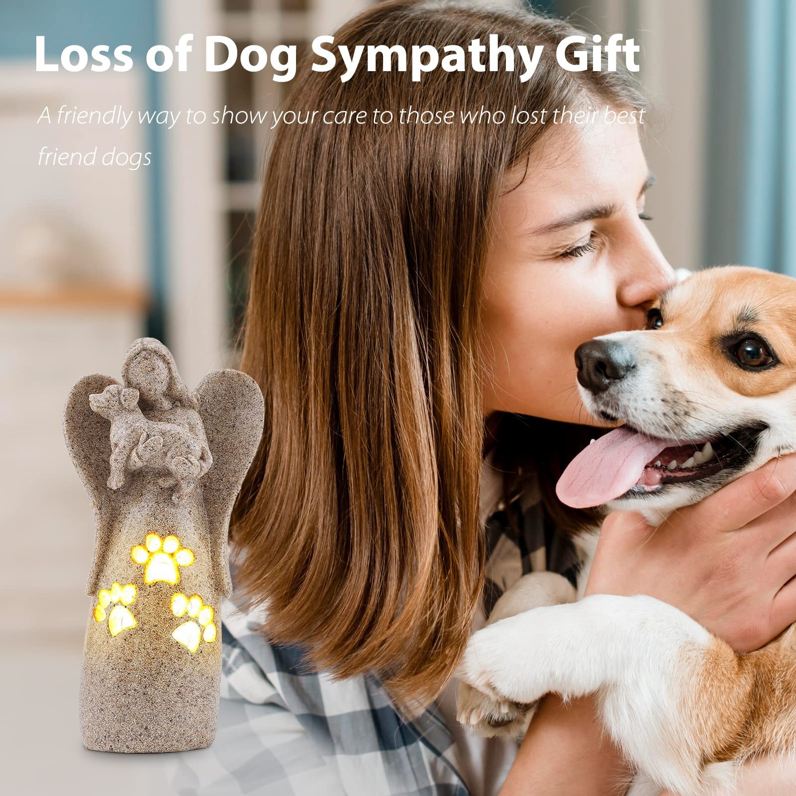 BEARAE Dog Memorial Gifts for Loss of Dogs, Pet Loss Sympathy Gifts, Dog Pass…