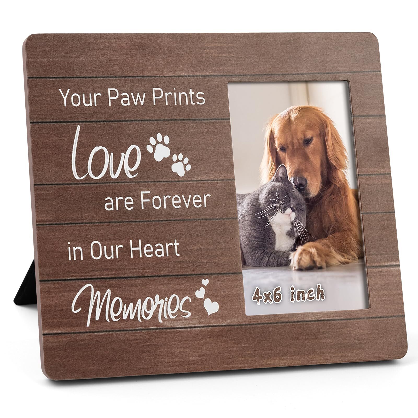 4×6 Dog Memorial Picture Frame Pet Memorial Gifts for Loss Dog Sympathy Gift Paw
