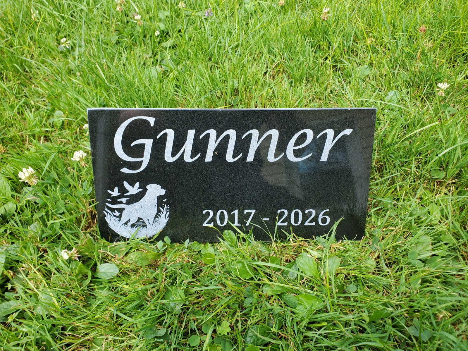 Hunting Dog Grave Marker Headstone Garden Pet Loss Memorial Burial Stone t25
