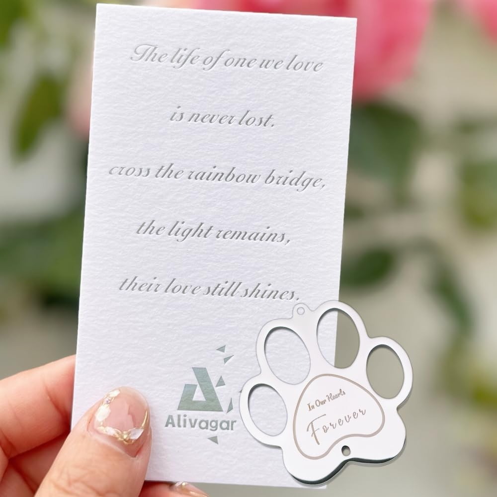 Dog Memorial Gifts, Paw Print Sun Catcher Dogs Cats Pet Remembrance Crystal Ball