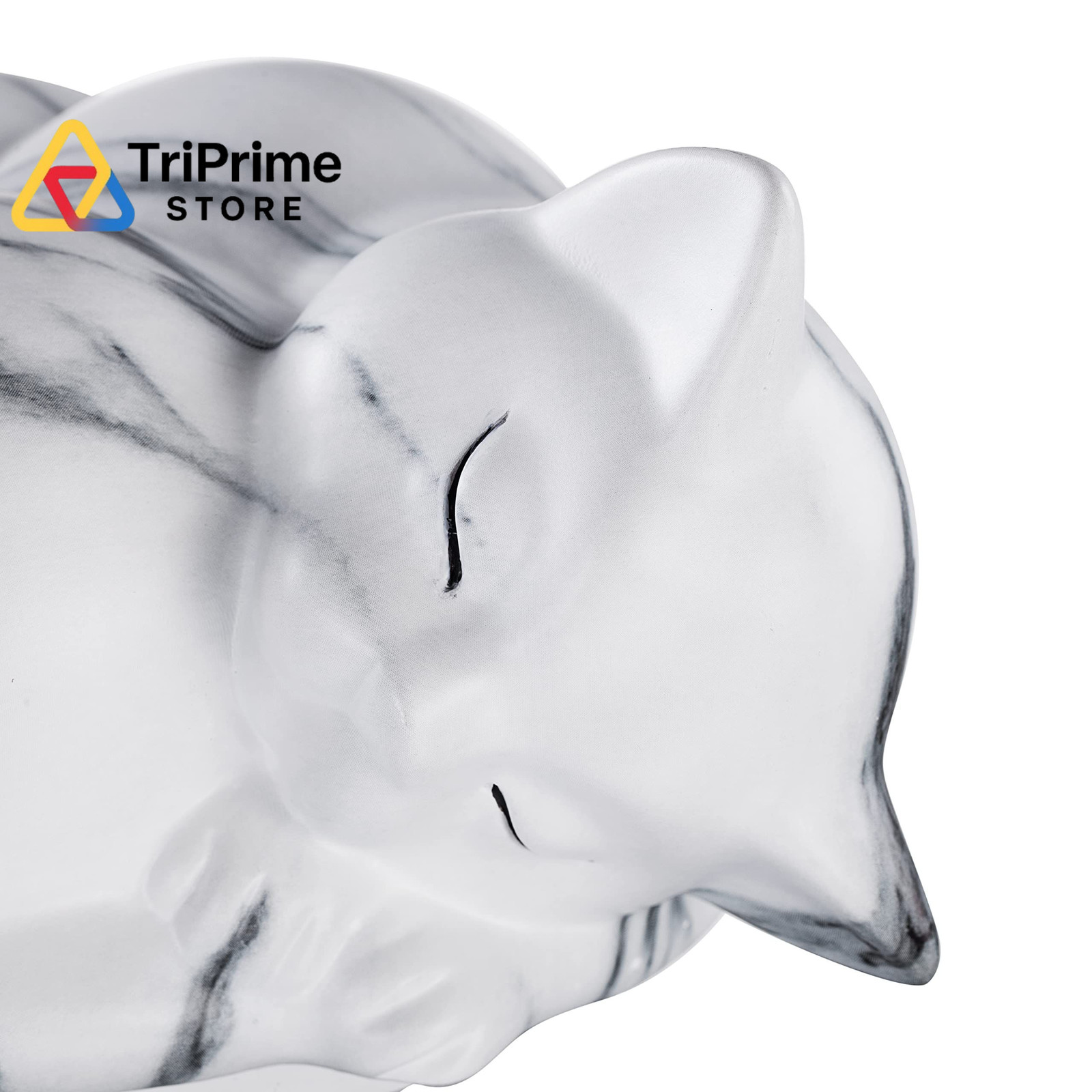 Kriss Art Pet Urns,Sleeping Resin Cremation Cat Urn, Sleeping2, White