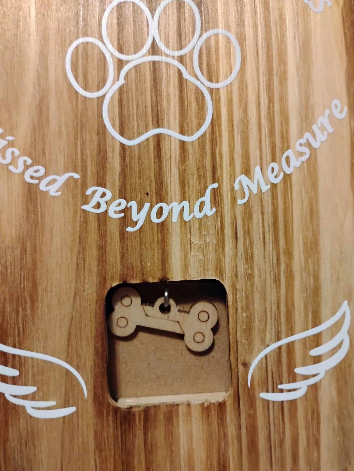 Unfinished Wood Frame Pet Memorial Picture
