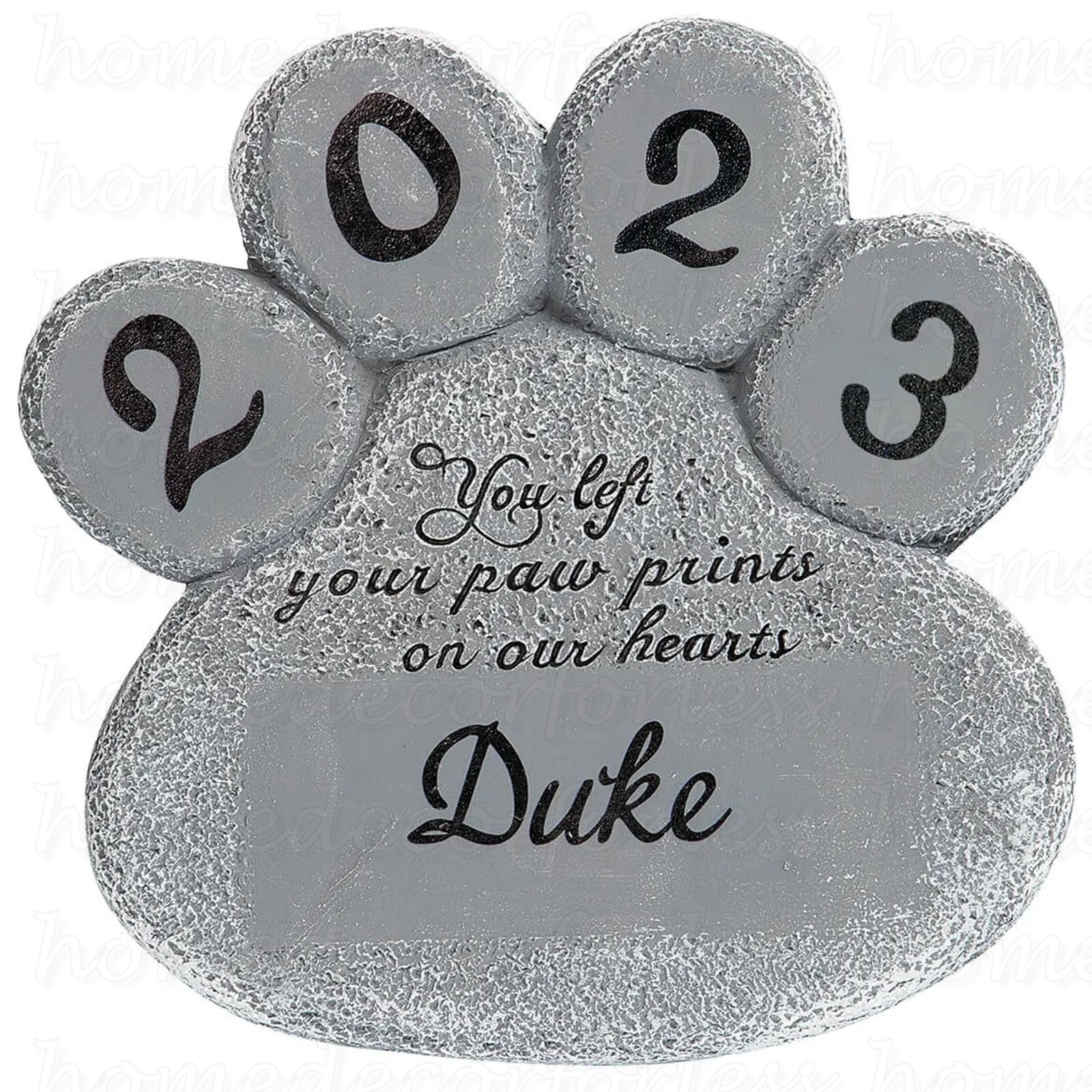 PERSONALIZED Paw Print Dog Cat Pet Memorial Grave Marker Garden Stepping Stone