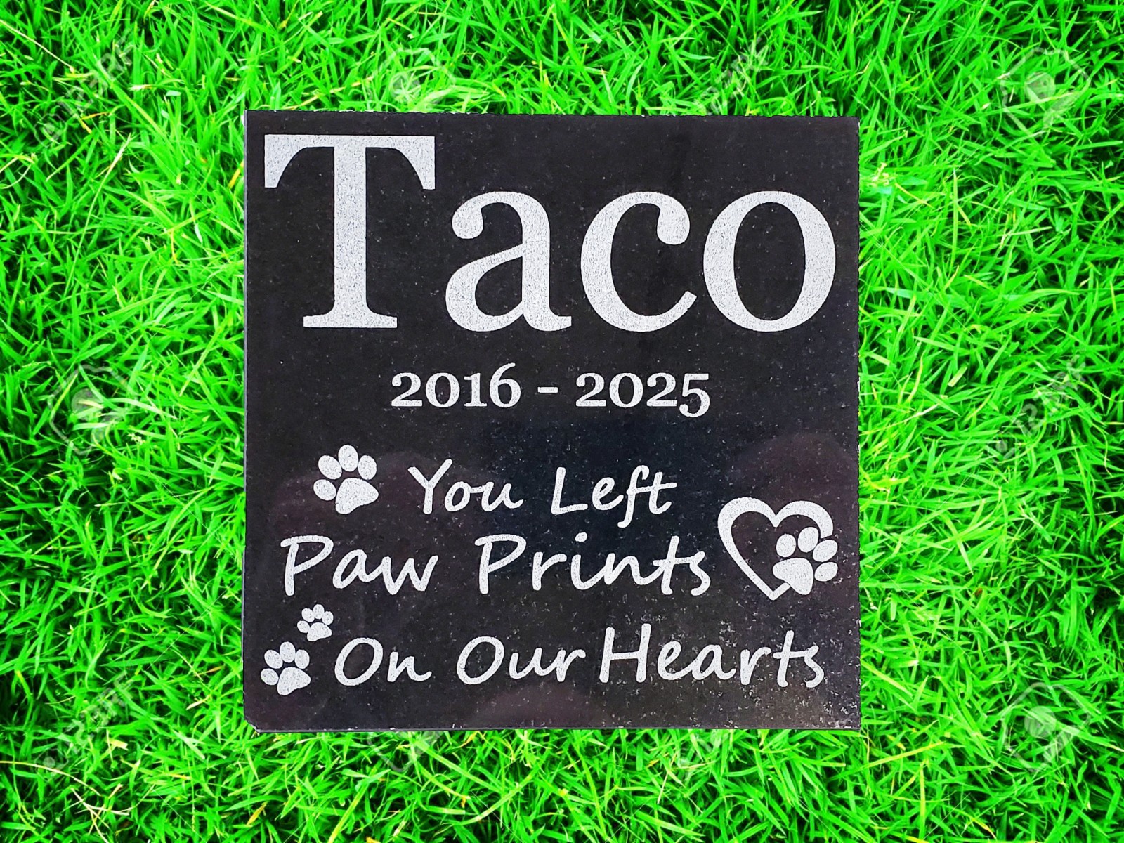 Pet Memorial Grave Stone Garden Headstone Cemetery Marker for Cat or Dog d9