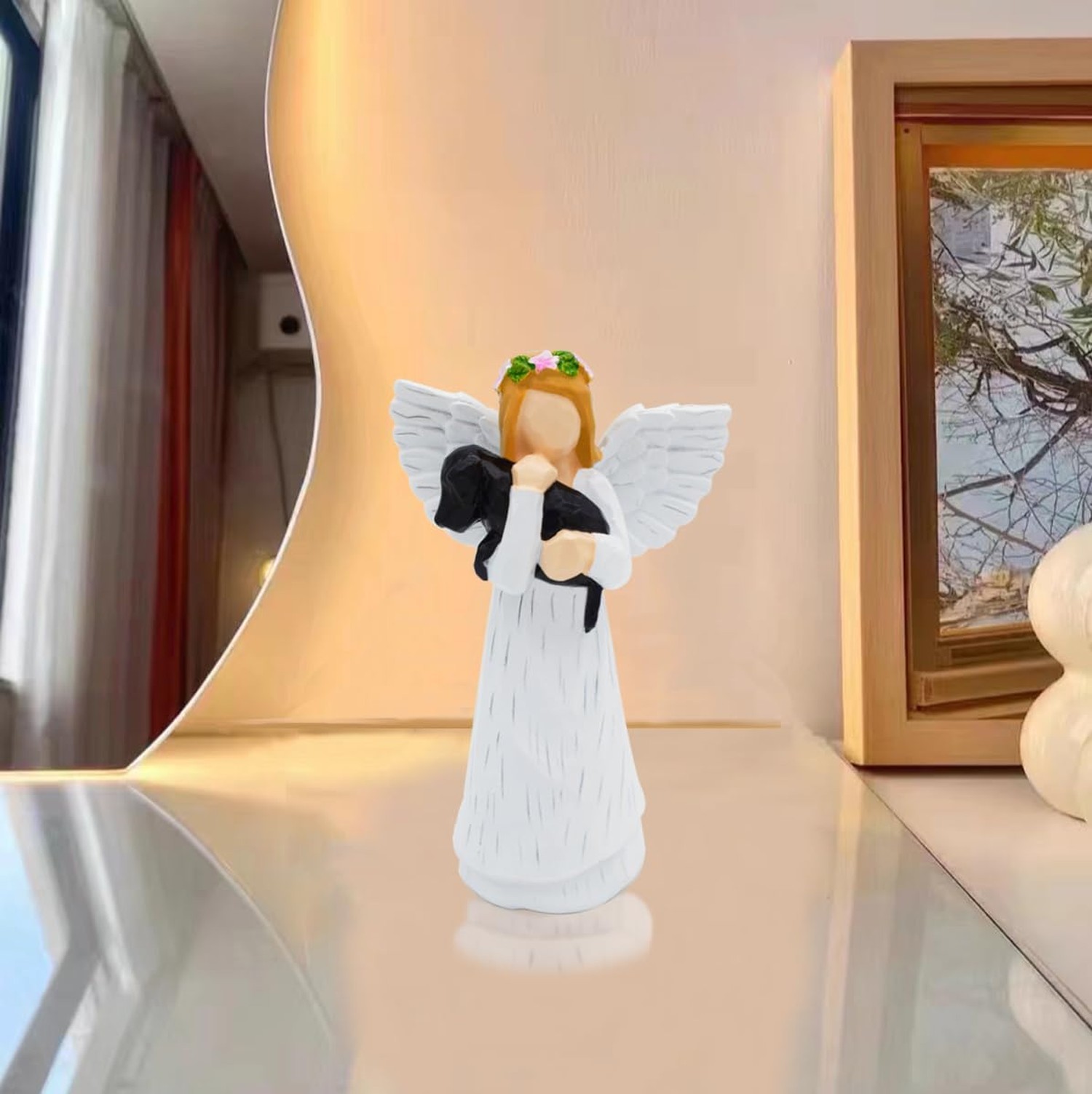 Anrkets Angel of Friendship Pet Memorial Gift – Dog Remembrance Angel Figu