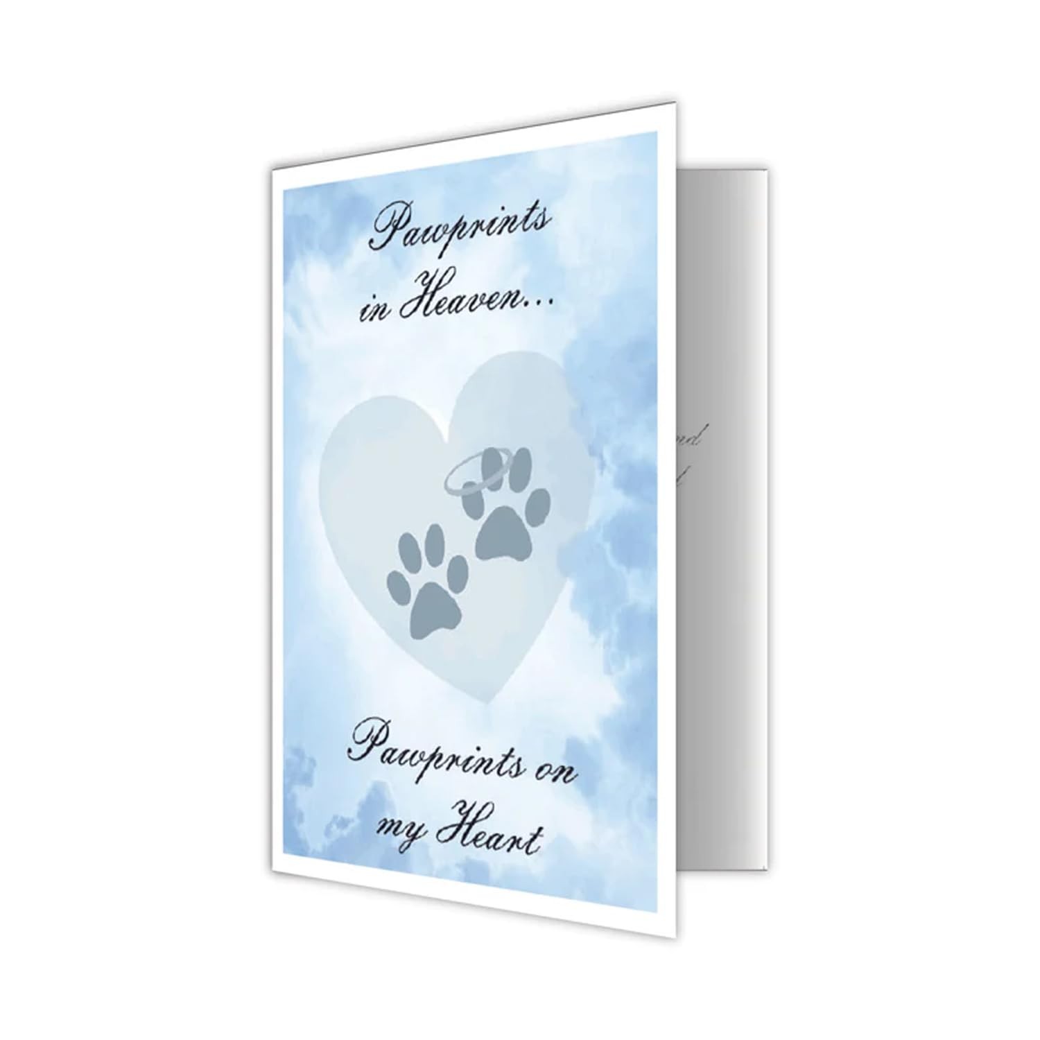 Dog Speak Pet Sympathy Card – Pawprints in Heaven, Pawprints on my Heart – Pe…
